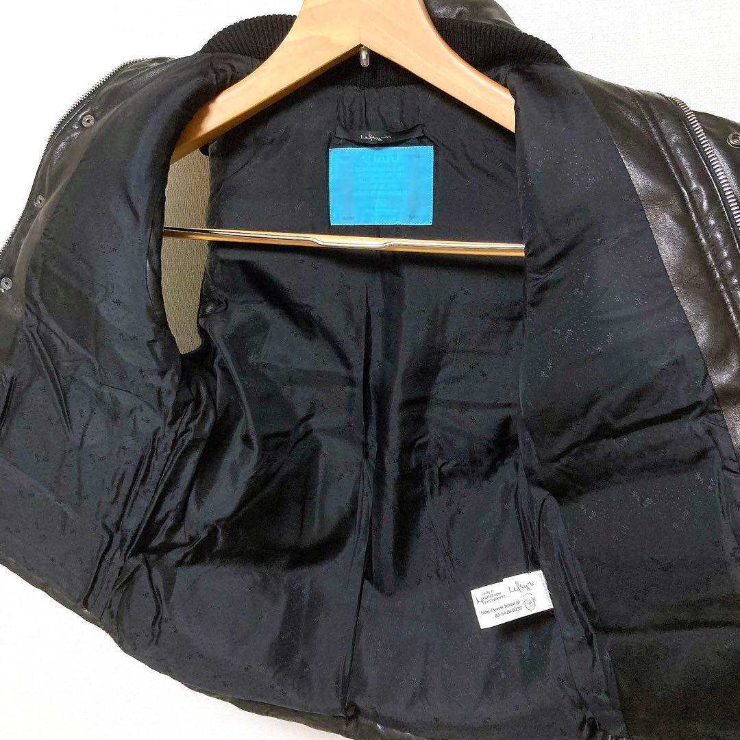 HOSU.ATPD ダウンベスト レザー 馬革 34