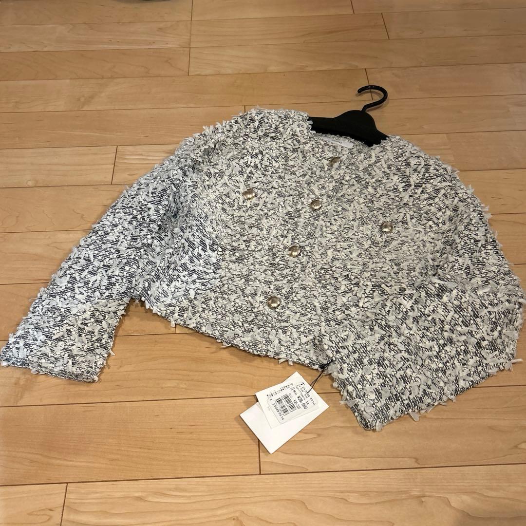 新品 ヤマダヤ FENNEL フェンネル リボンツイードノーカラージャケット