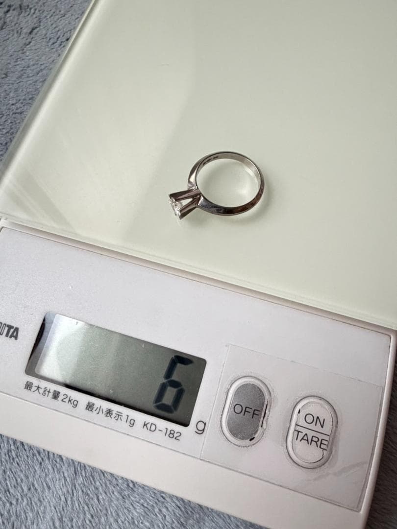 Pt850 ダイヤモンドリング 0.53ct 約13号 6g プラチナ 指輪