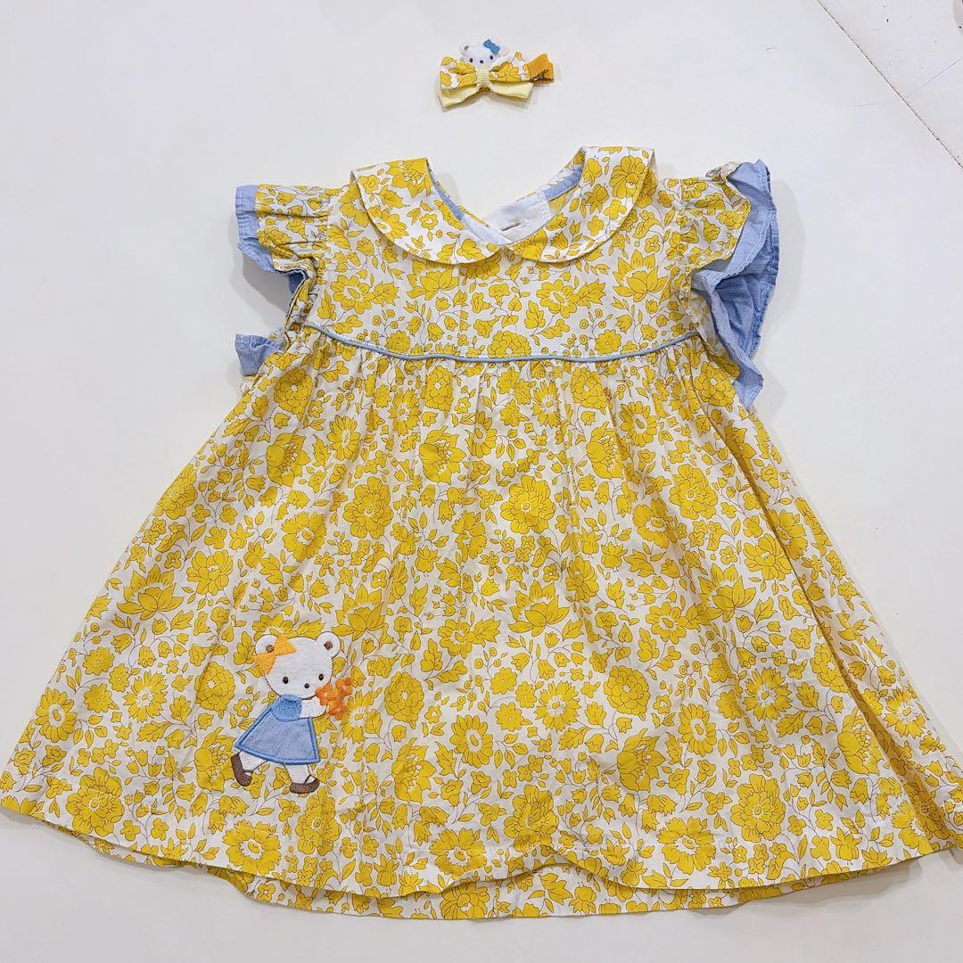 美品【familiar ファミリア】リバティ柄　チュニック 80cm セット