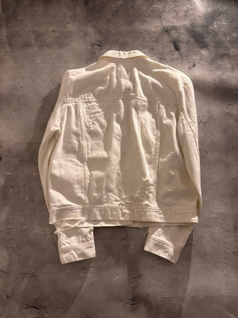 00s archive damaged denim jacket y2k 白
