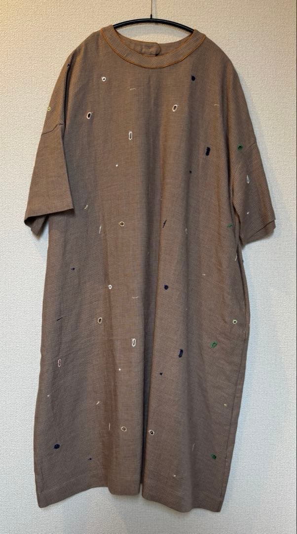 【新品未使用】ミナペルホネン sunny hole ドレス brown 38