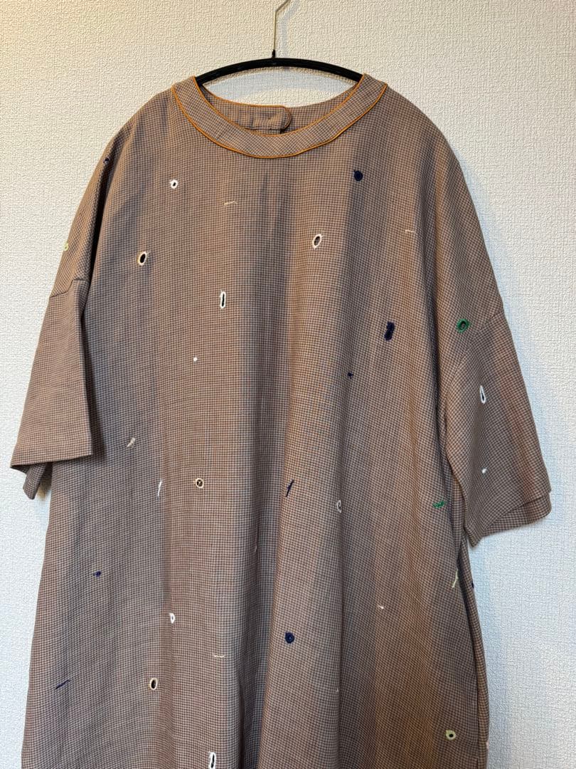 【新品未使用】ミナペルホネン sunny hole ドレス brown 38