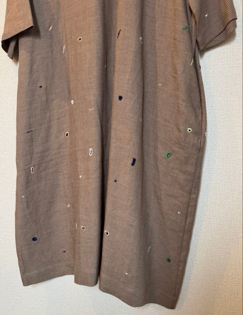 【新品未使用】ミナペルホネン sunny hole ドレス brown 38