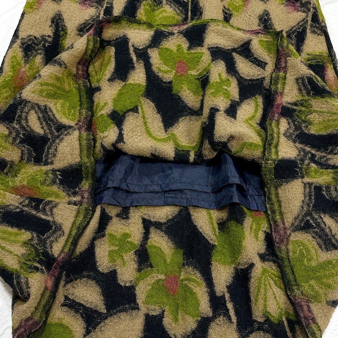 ✨美品✨パラスパレス　縮絨ウール　ジャガード　草花柄　ロングワンピース　マキシ丈