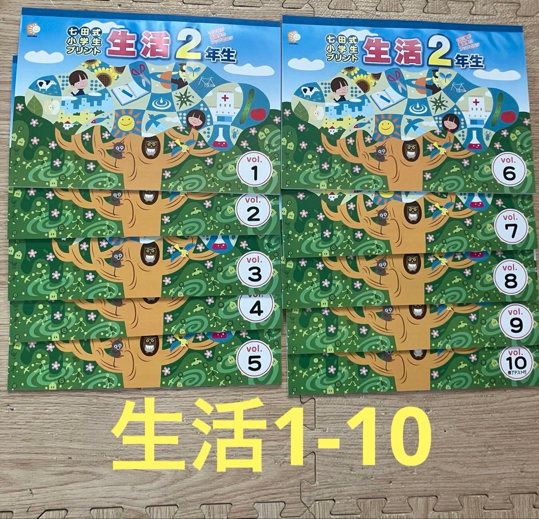 小2 未記入　フル　七田式　思考力算数　思考力国語　生活　2年生　プリント　中受