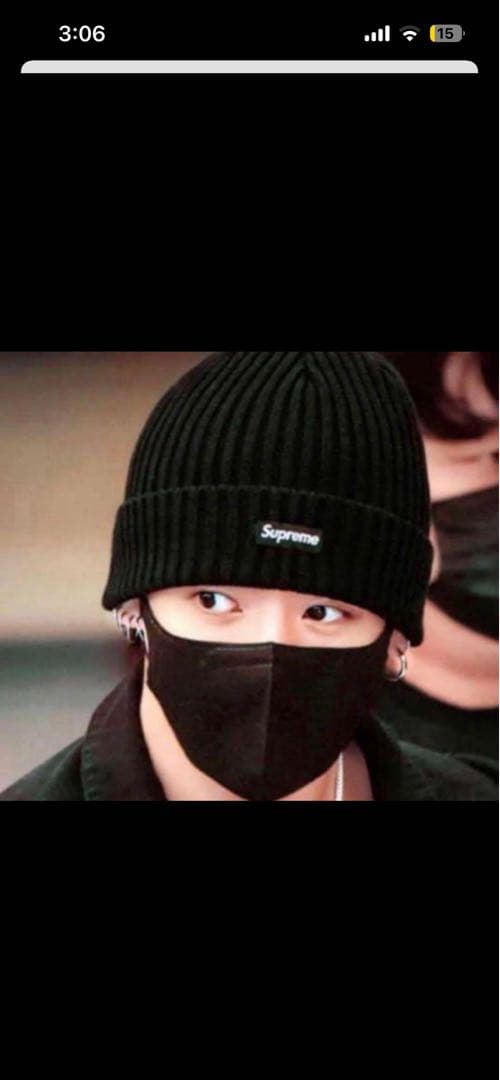 25ss 新品未開封【黒】 Overdyed Beanie supreme