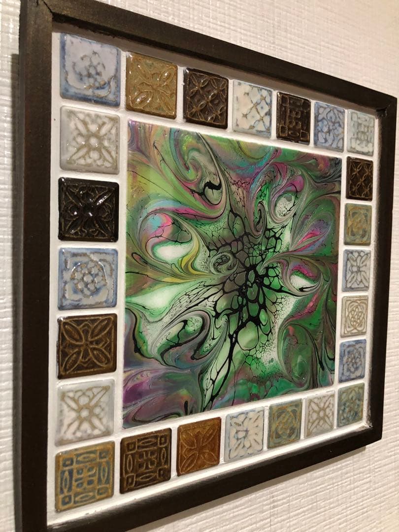 『千賀輝天』フルイドアート　抽象画　現代アート　ポーリングアート