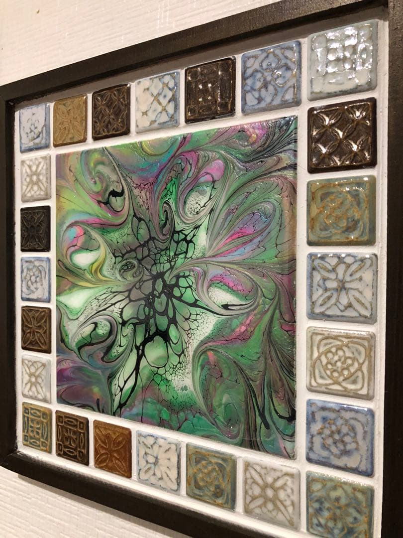 『千賀輝天』フルイドアート　抽象画　現代アート　ポーリングアート