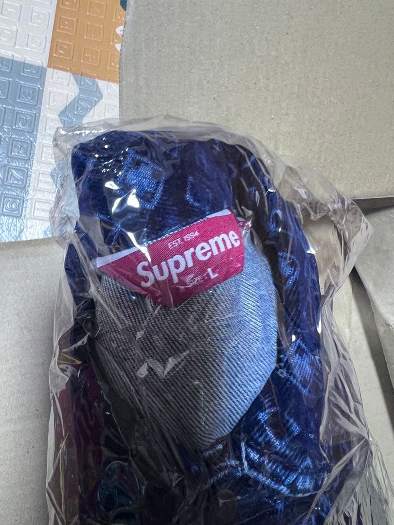 ジャケット・アウター Supreme Flocked Denim Trucker Jacket Blu