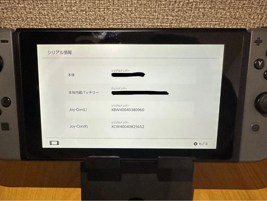 Nintendo Switch 本体 一式 グレー 本体動作良好 BAN無