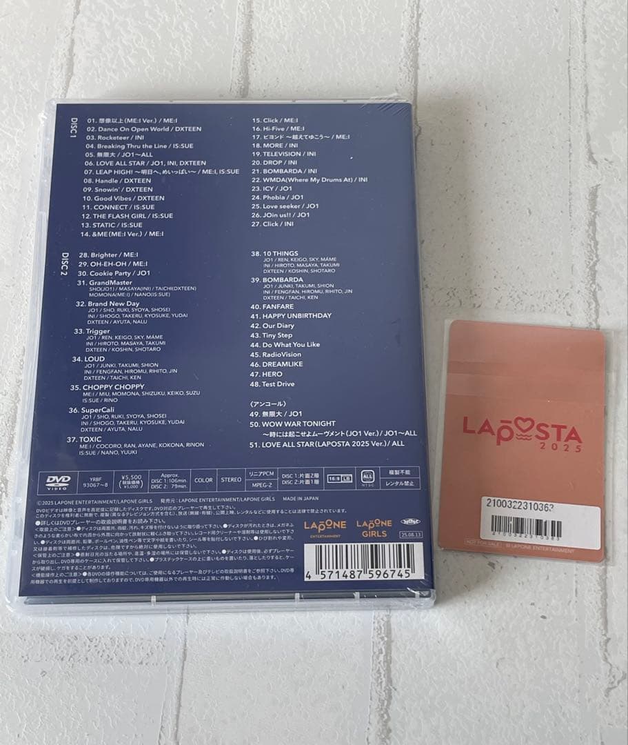 LAPOSTA 2025 DVD トレカ付き　川尻蓮