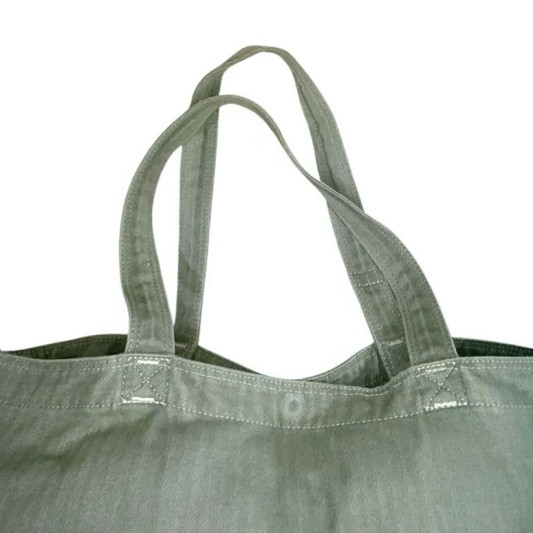 美品✨廃盤✨PORTER ヘリンボーン キャンバス トートバッグ 大容量 カーキ