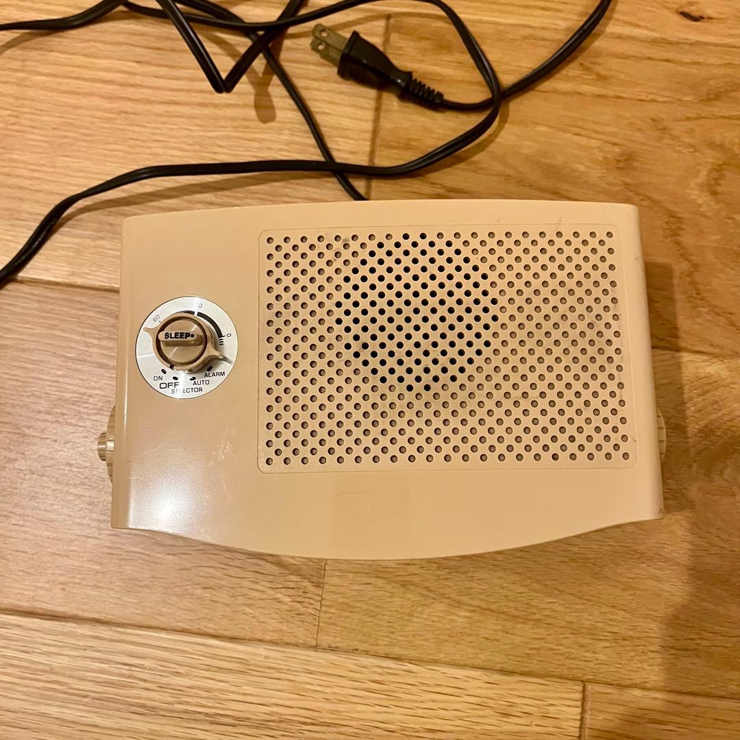 【昭和レトロ】National(ナショナル)RC185　AMラジオ＋パタパタ時計