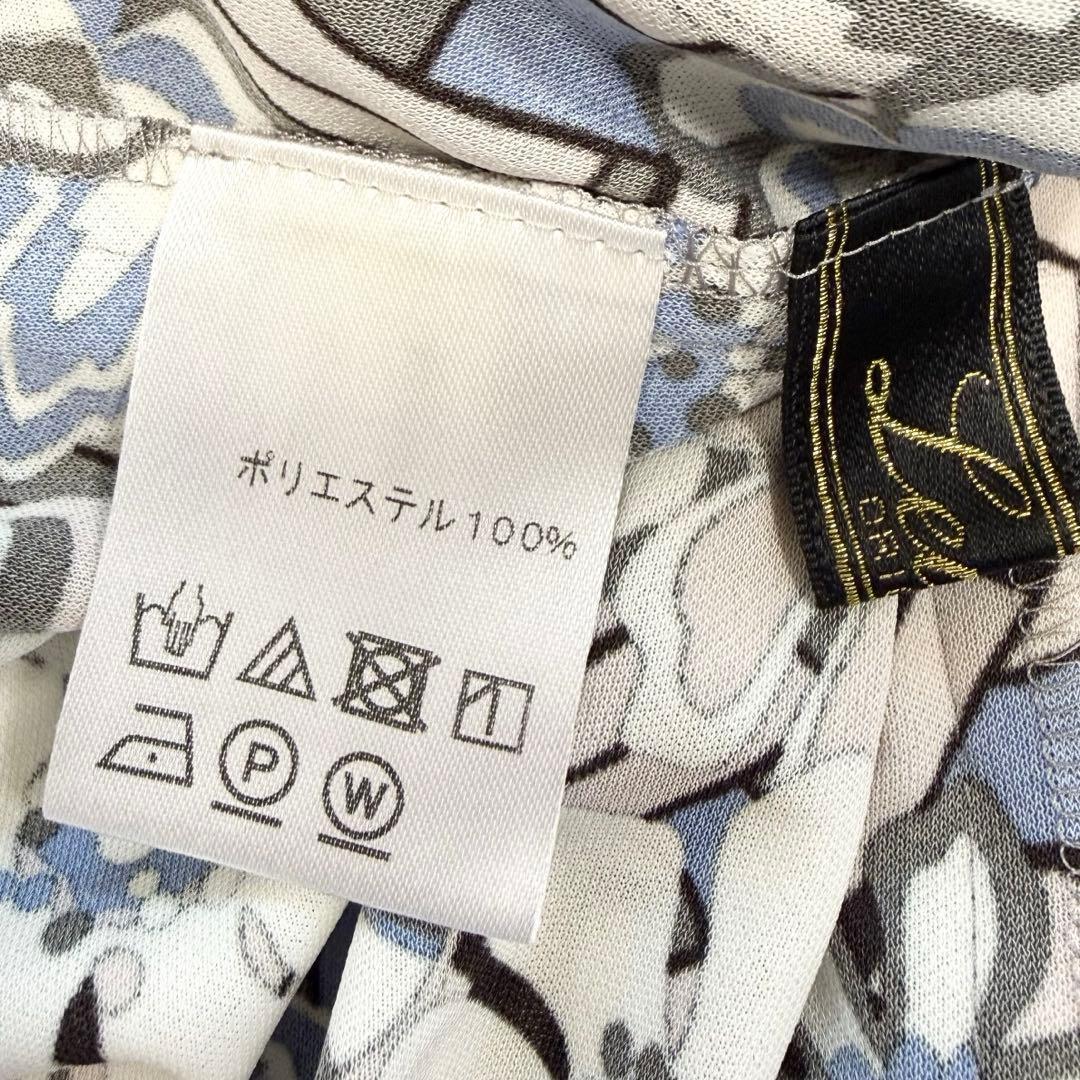 【極美品✨】レリアン　ワンピース　花柄　総柄　大きいサイズ　11 ボウタイ