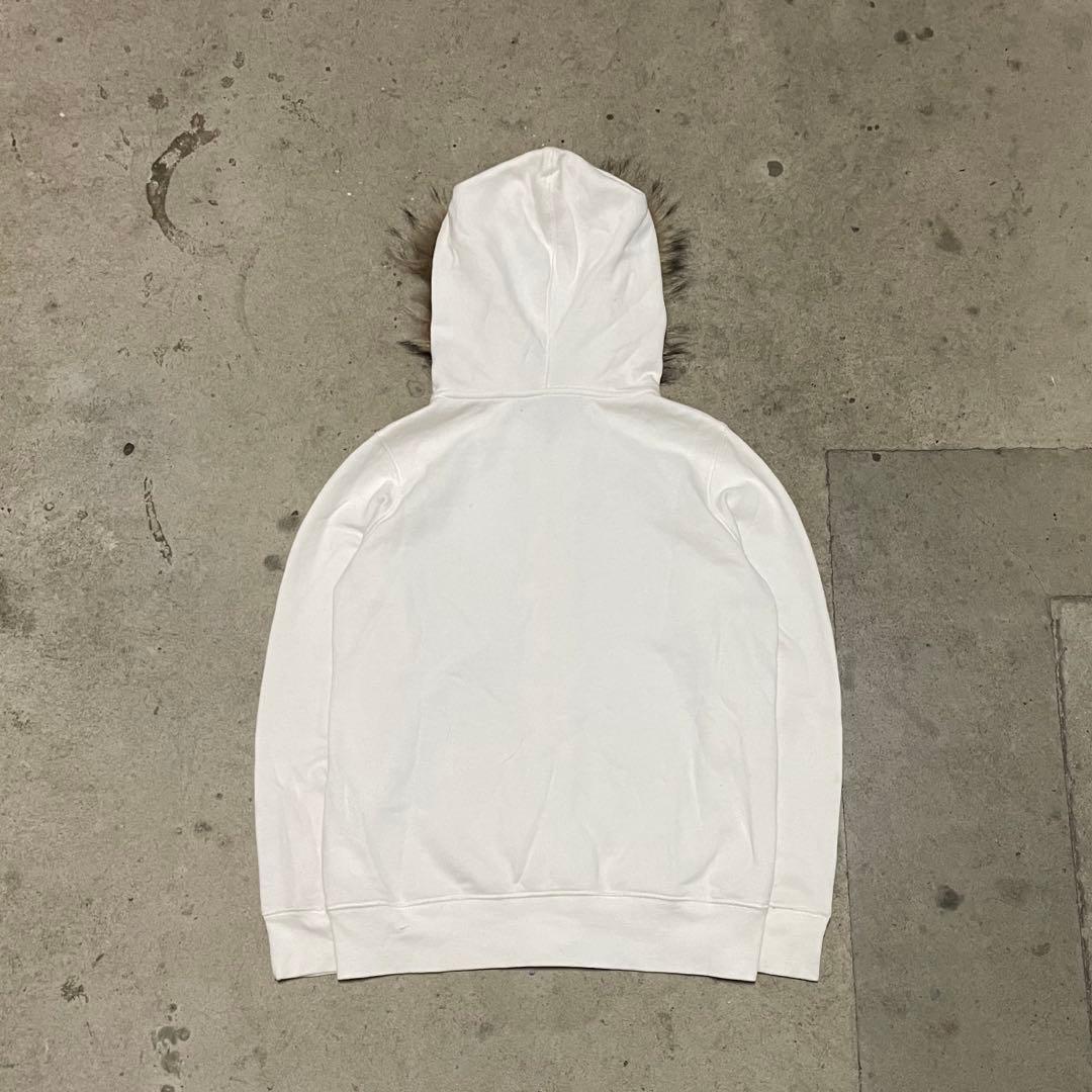 00s archive GAP fur zip hoodie Y2K ラメ 白