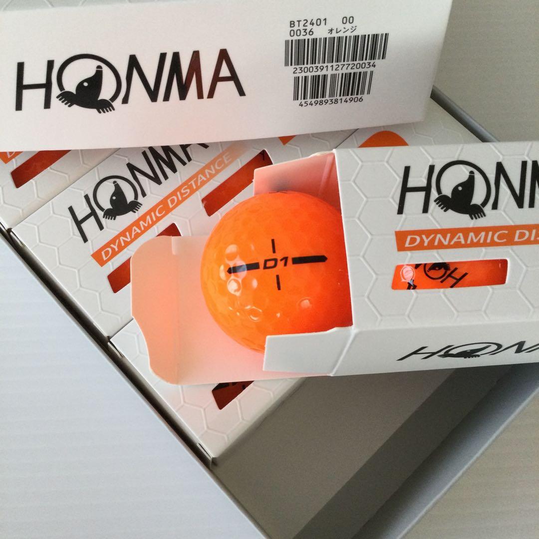 最新モデル　本間ゴルフ　ホンマ　HONMA D1 　4ダース　オレンジ