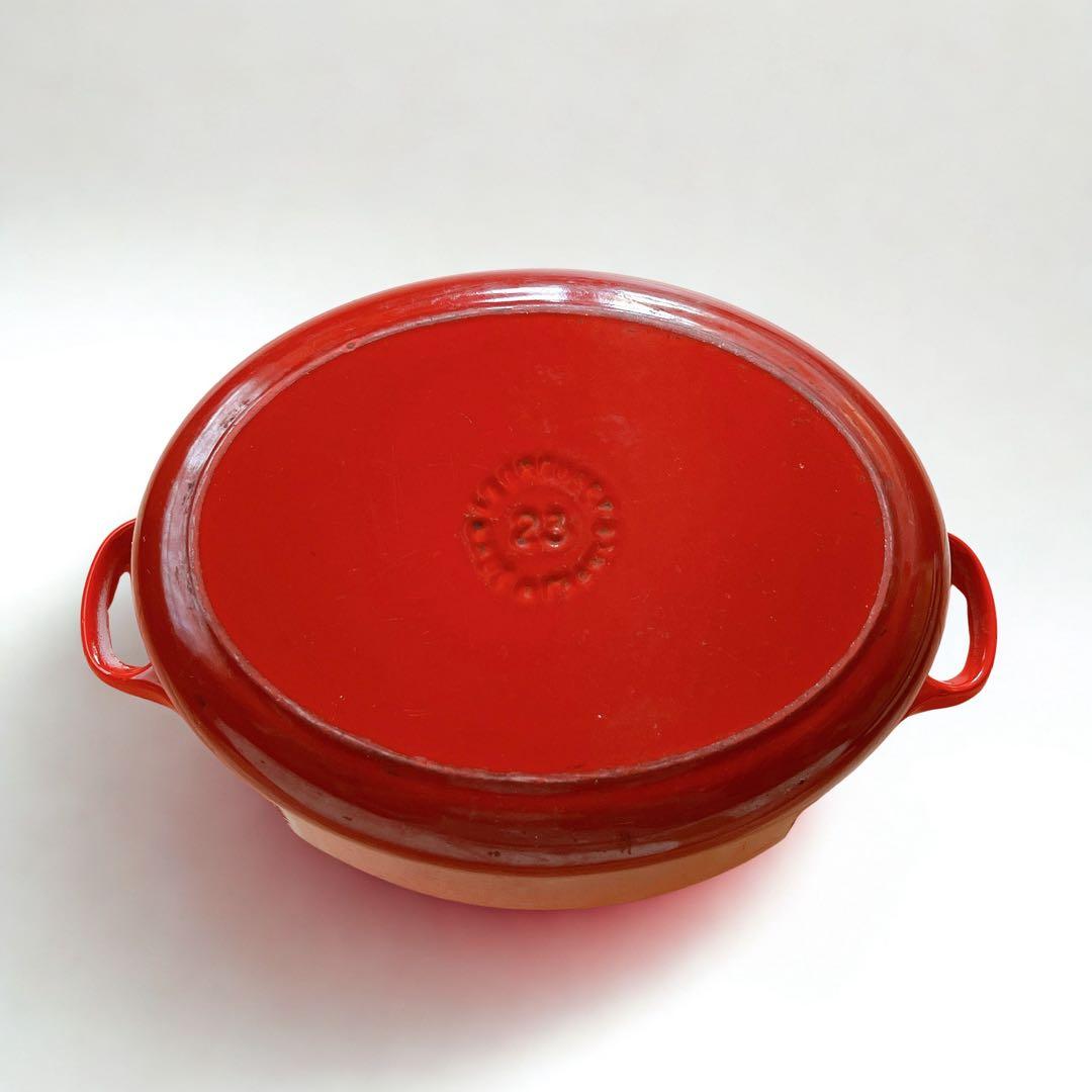 LE CREUSET ルクルーゼ レッド ココットオーバル 両手鍋 23cm