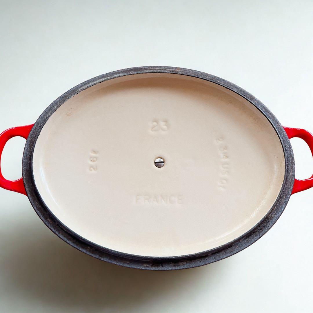 LE CREUSET ルクルーゼ レッド ココットオーバル 両手鍋 23cm
