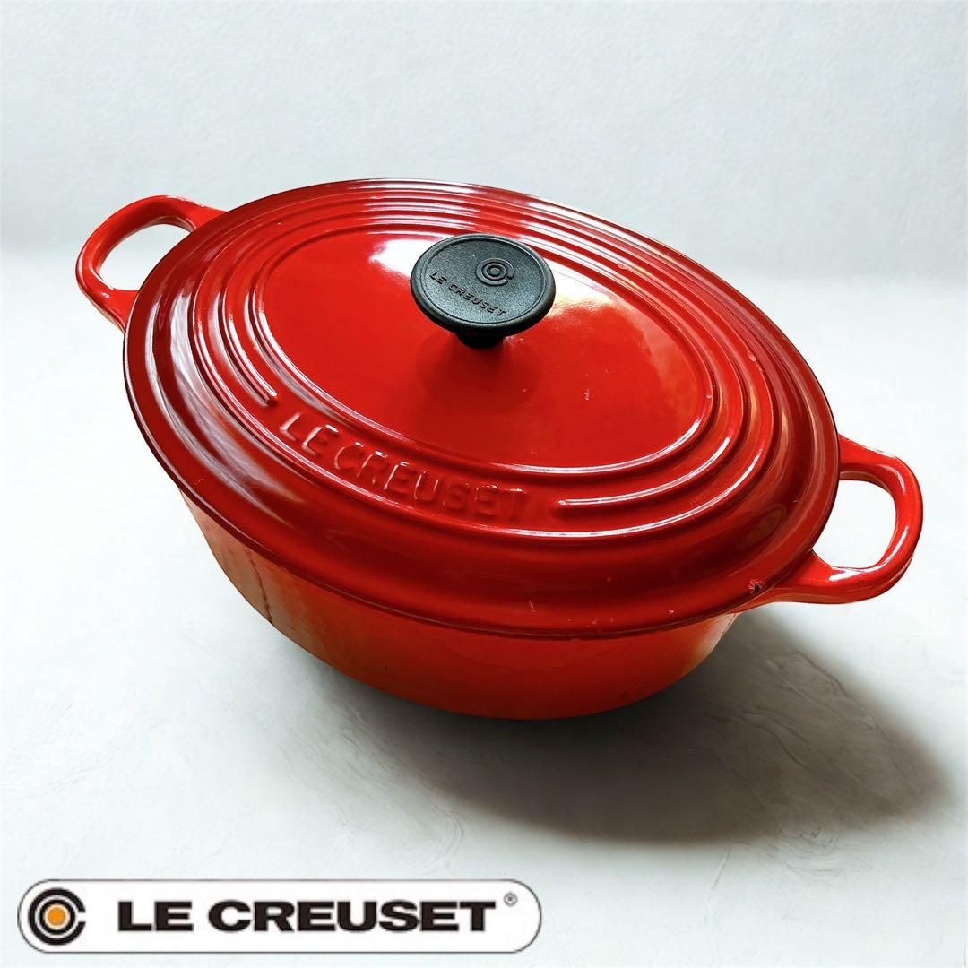 LE CREUSET ルクルーゼ レッド ココットオーバル 両手鍋 23cm