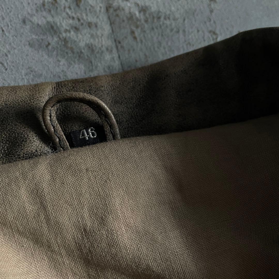 type A-2 rare“本革”gray “短丈“bomber jacket