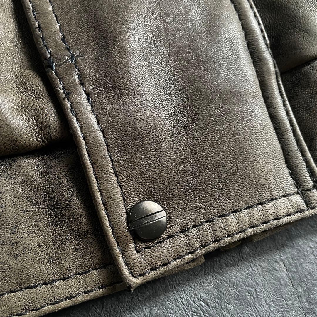 type A-2 rare“本革”gray “短丈“bomber jacket