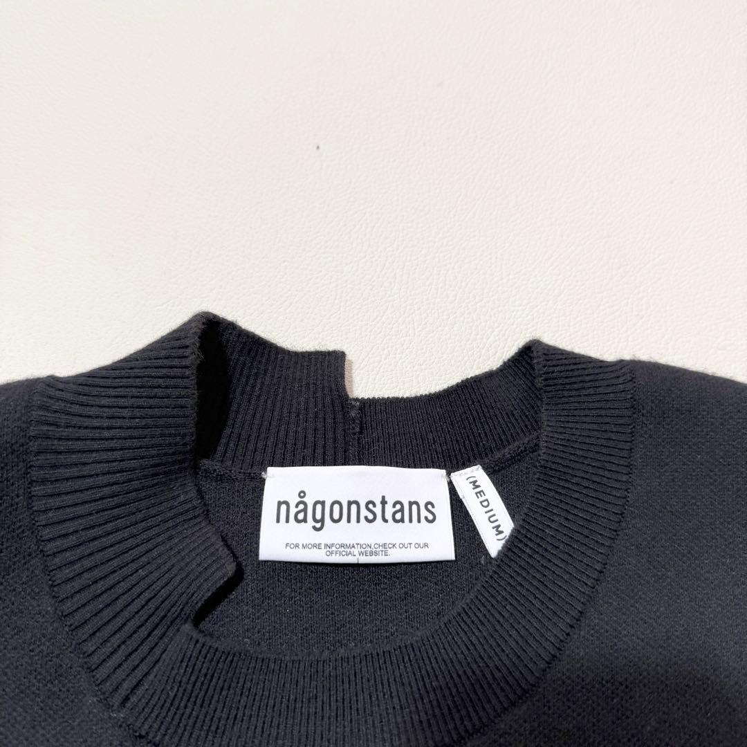 nagonstans ナゴンスタンス コットンカシミヤ　ニットベスト ブラック