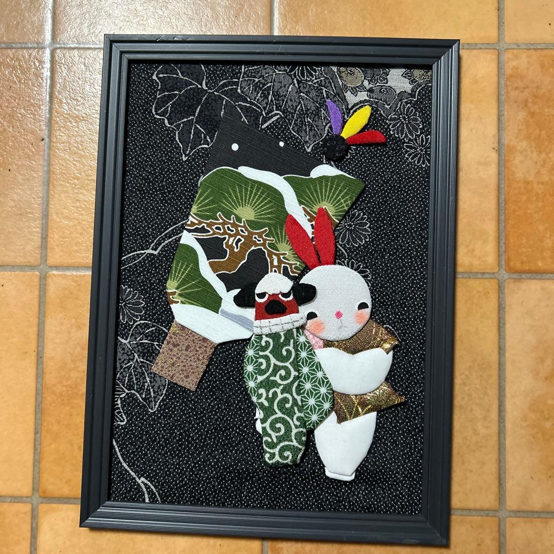 きめ込み押絵　額縁飾り　ママ品　他二点おまとめ