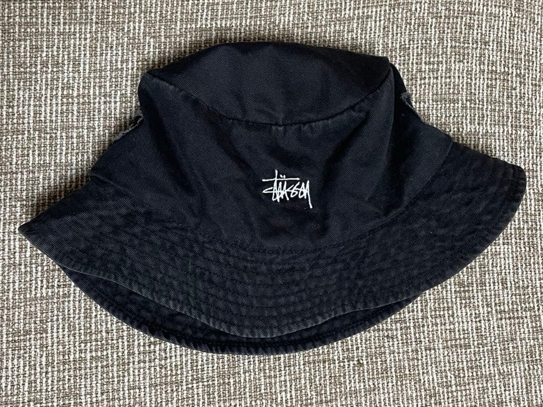 オールドステューシー パッカブル バケットハット S/M BLACK
