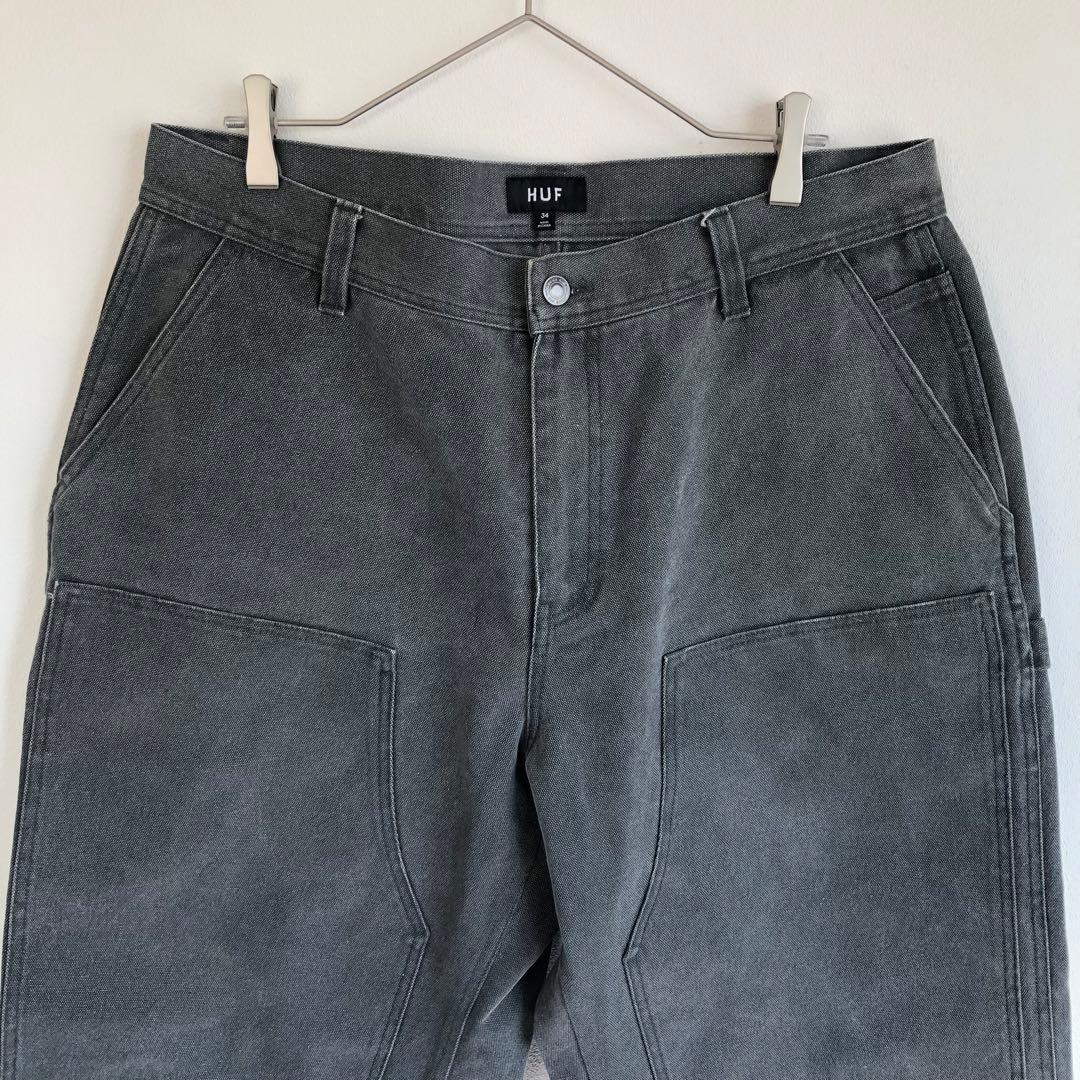 美品 HUF TAGGED DOUBLE KNEE PANT ダブルニーパンツ