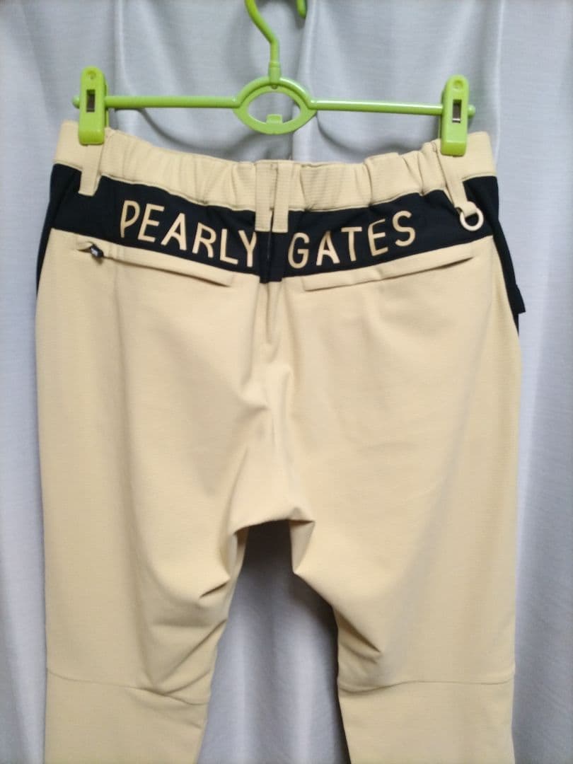 美品　パーリーゲイツ　ストレッチパンツ　クリームイエロー　24年モデル
