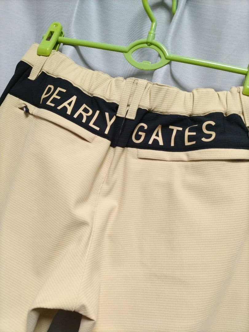 美品　パーリーゲイツ　ストレッチパンツ　クリームイエロー　24年モデル