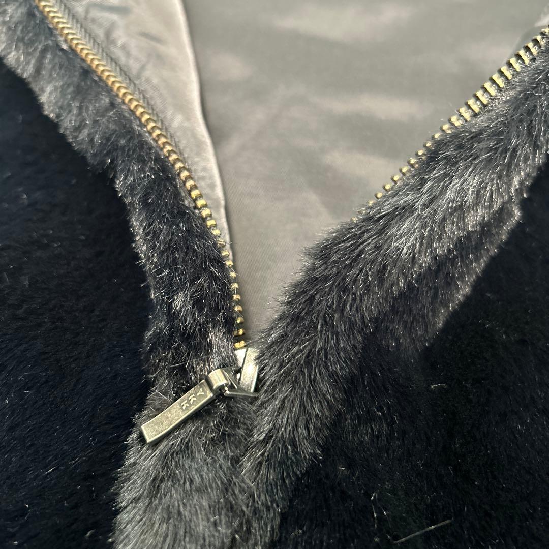 美品　ミズイロインド eco fur gilet エコファージレ　ブラック