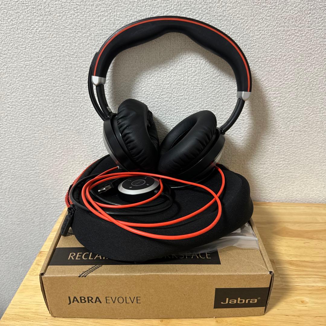 極美品 Jabra Evolve 80 有線ヘッドホンノイズキャンセル搭載