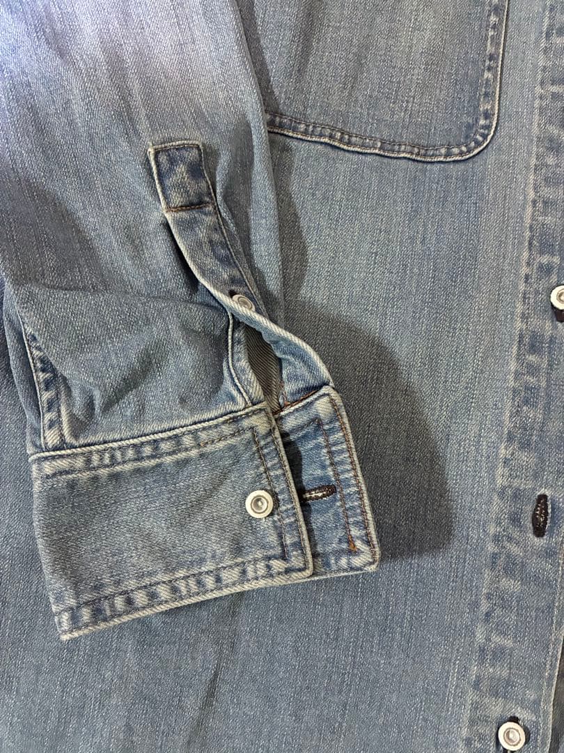 美品　Healthy denim アーモンドデニムシャツ