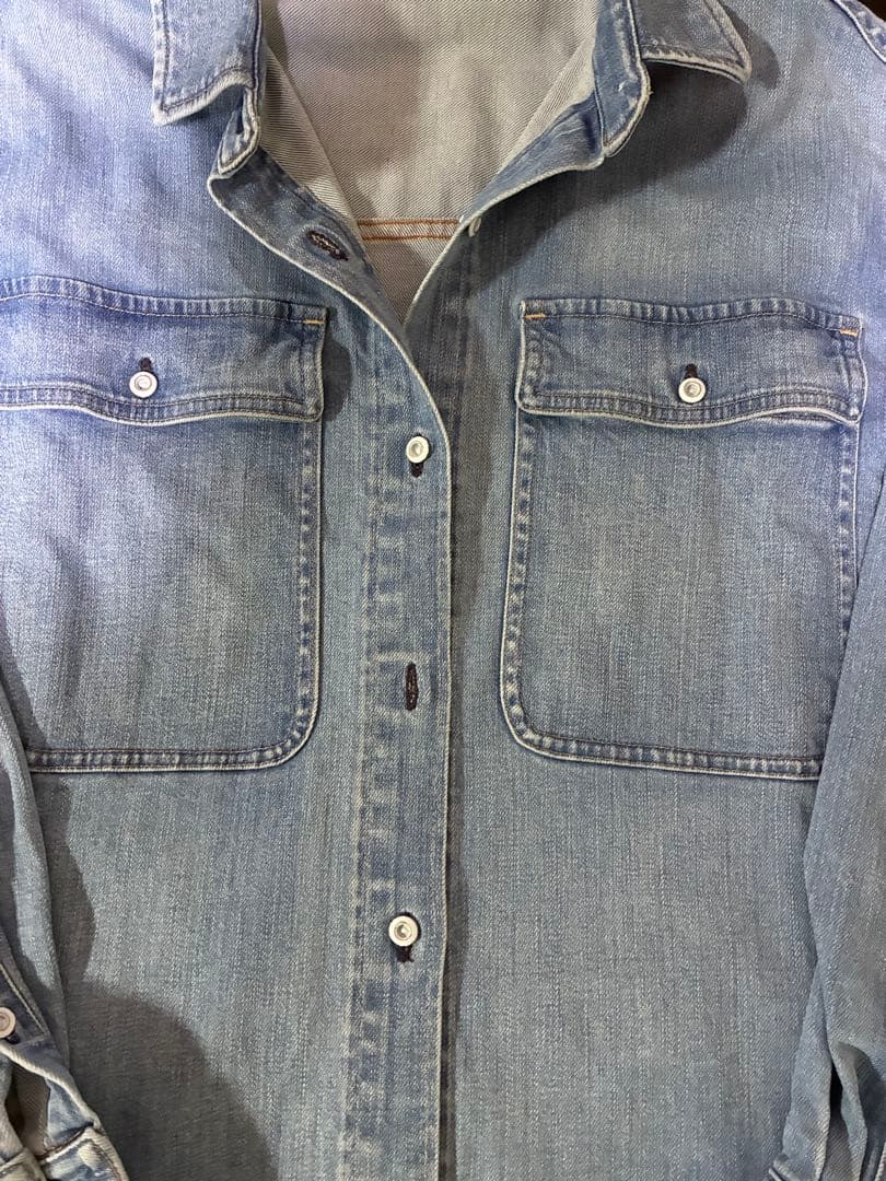 美品　Healthy denim アーモンドデニムシャツ