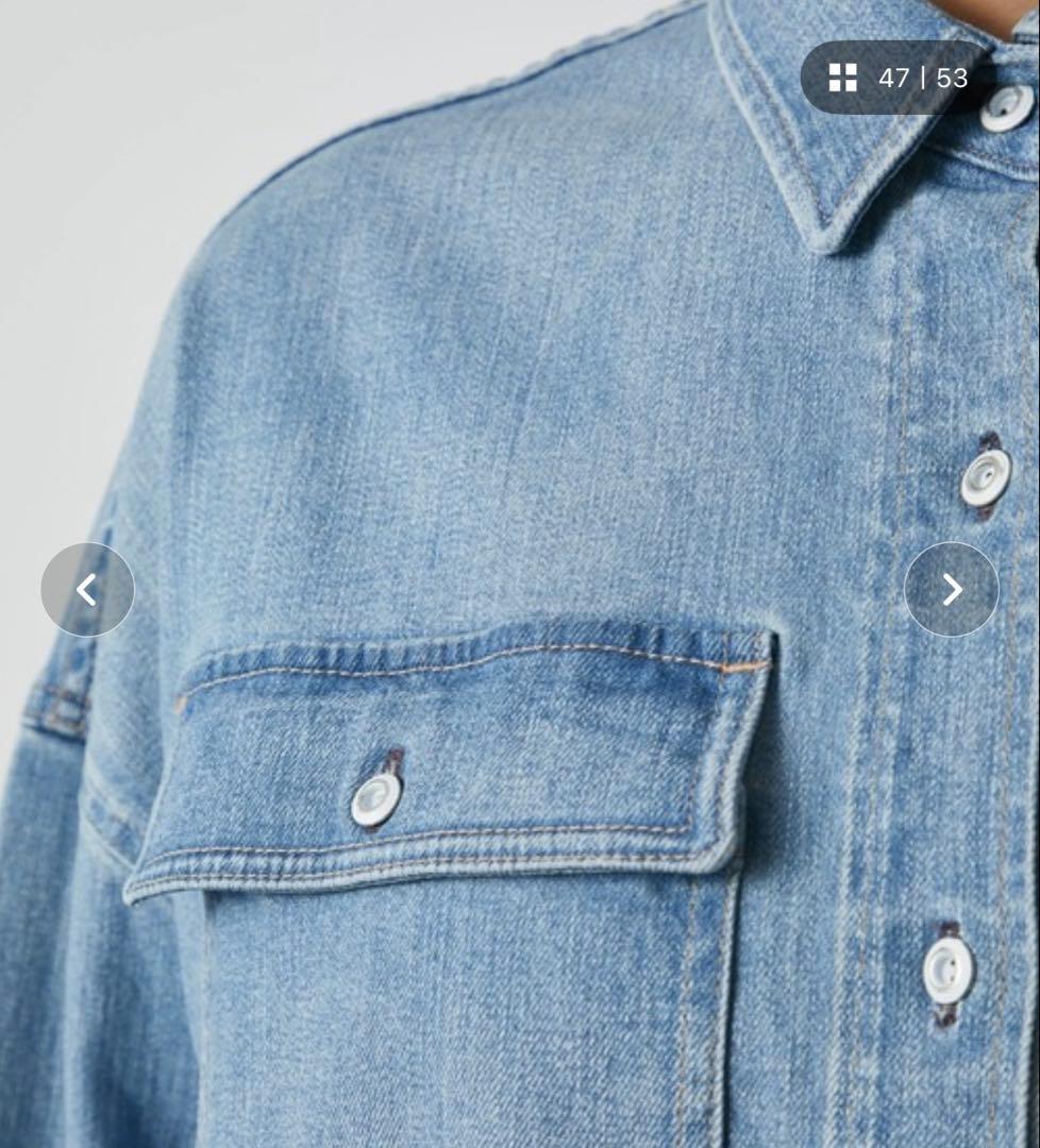 美品　Healthy denim アーモンドデニムシャツ