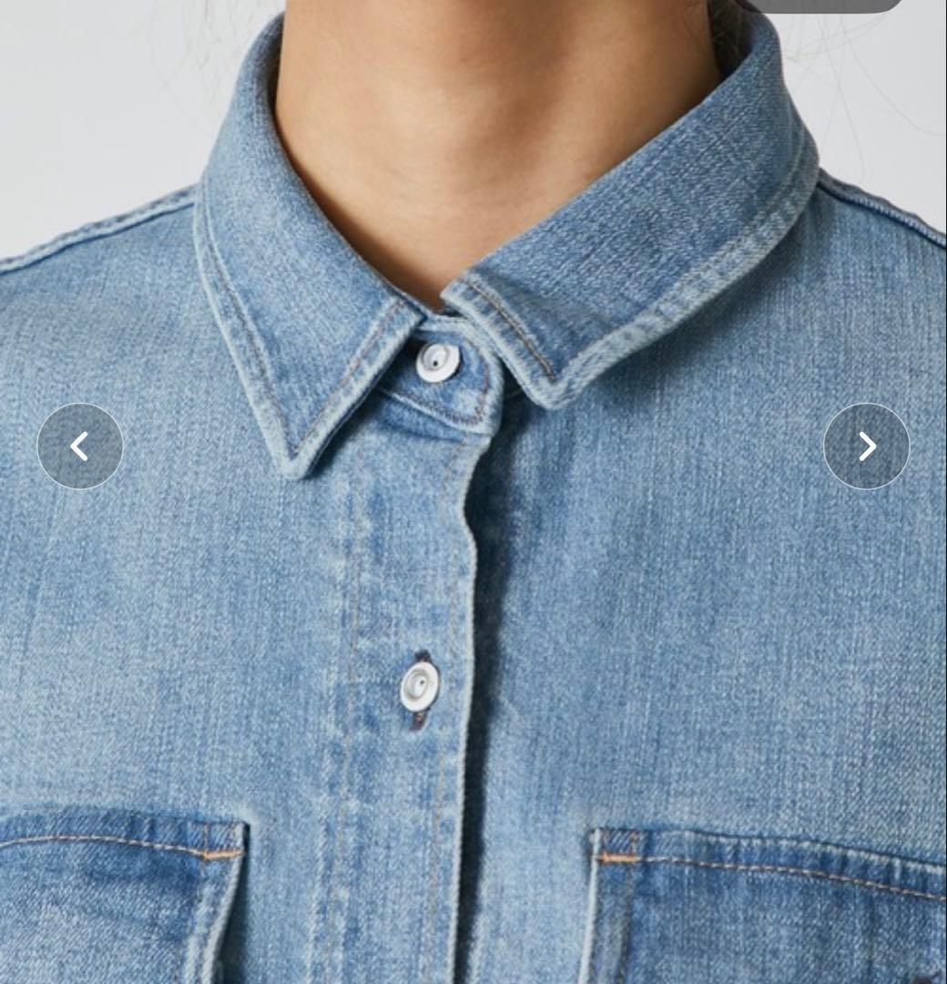 美品　Healthy denim アーモンドデニムシャツ