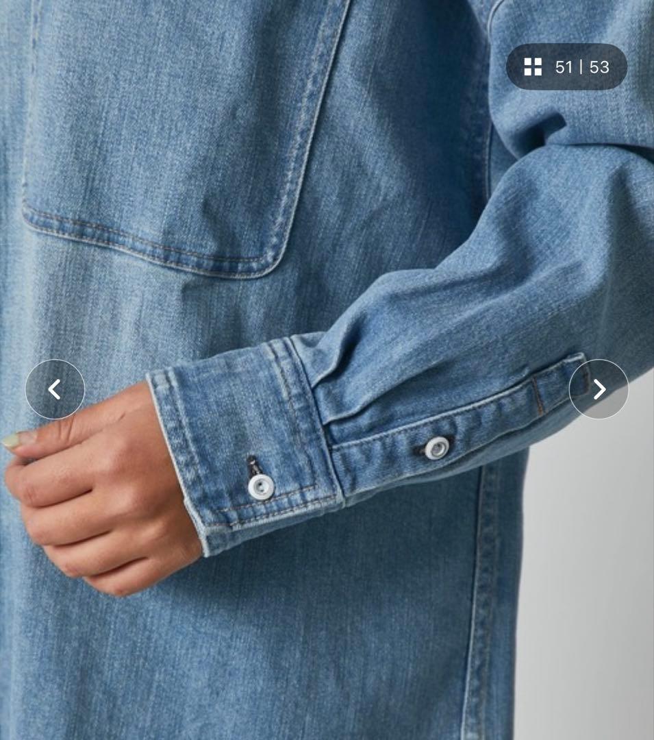 美品　Healthy denim アーモンドデニムシャツ