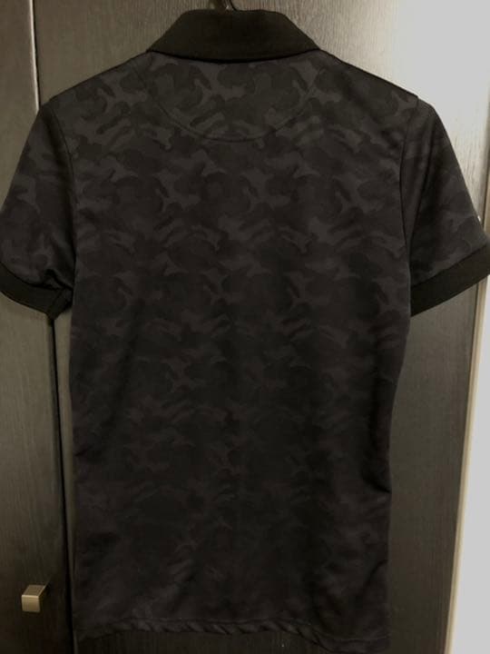 ブリーフィングゴルフ　ブラックカモフラージュ柄ポロシャツ　メンズS 美品