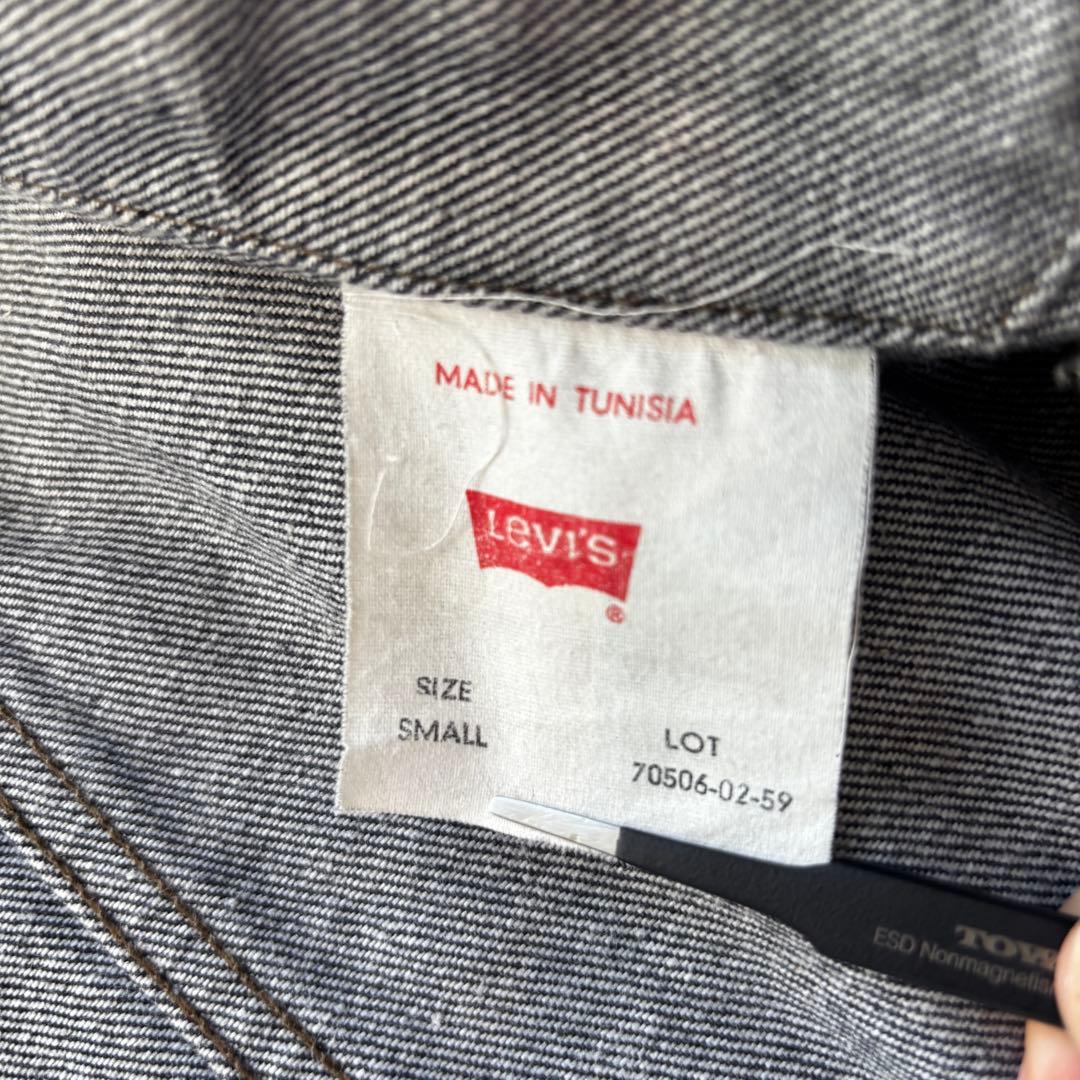 先染め 86年製 ブラックLevi’s 70506 黒 実寸M#711