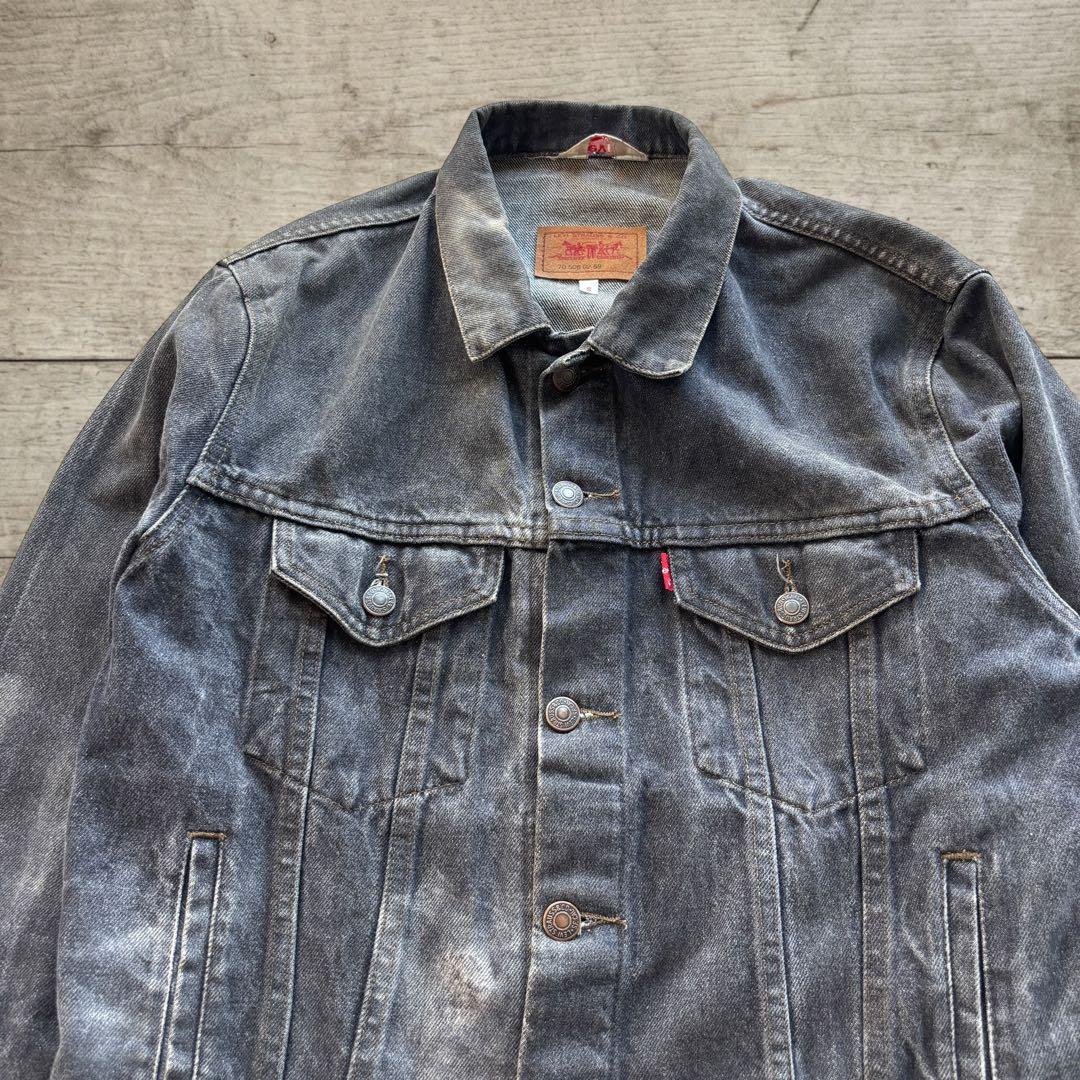 先染め 86年製 ブラックLevi’s 70506 黒 実寸M#711