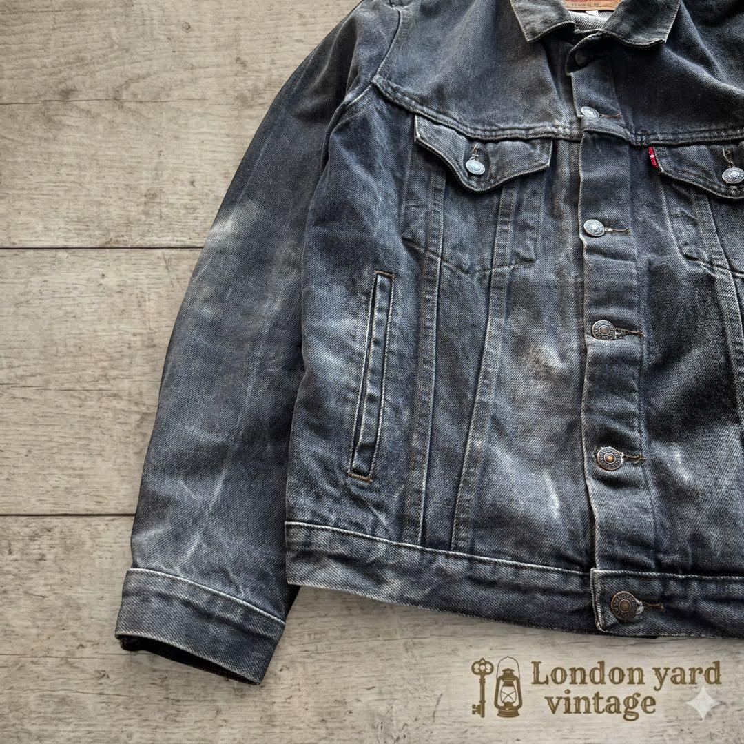先染め 86年製 ブラックLevi’s 70506 黒 実寸M#711