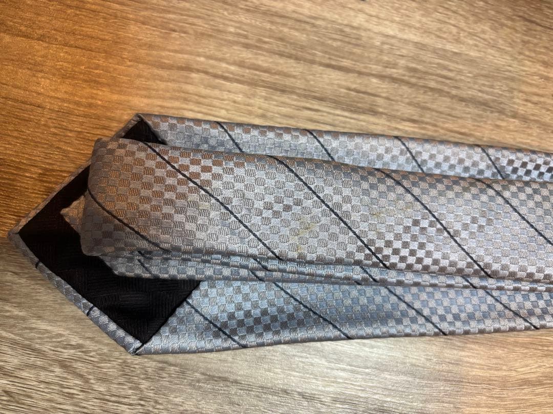 LOUIS VUITTON シルクネクタイ チェック柄