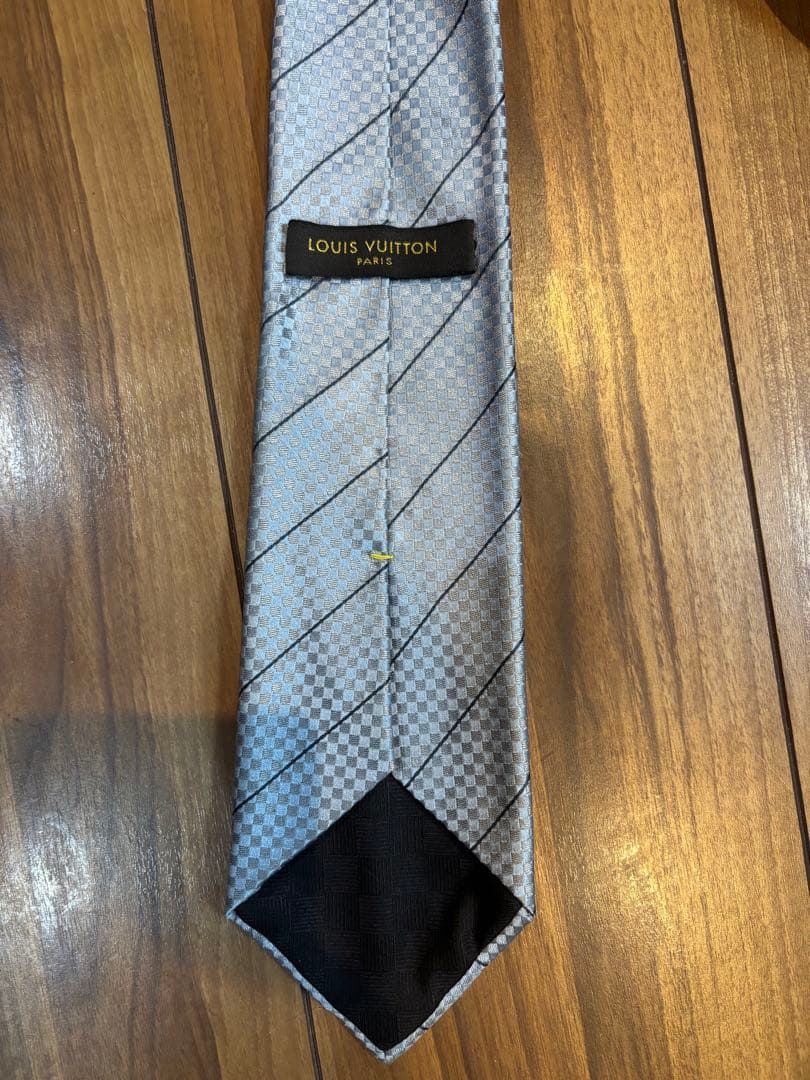 LOUIS VUITTON シルクネクタイ チェック柄