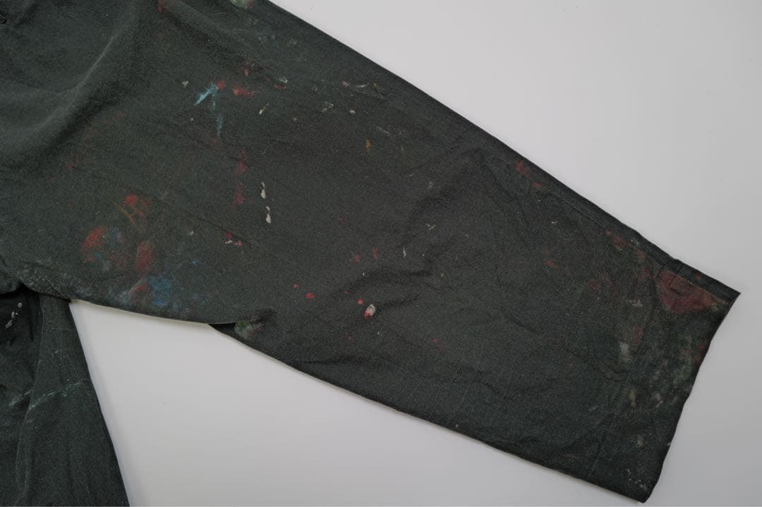 YOHJI YAMAMOTO 右前フラップ ペイント柄パンツ