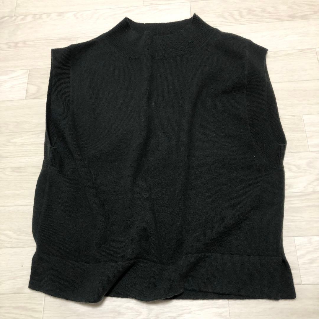 美品　マーガレットハウエル　ウールカシミヤモックネックニットベスト　22年　II