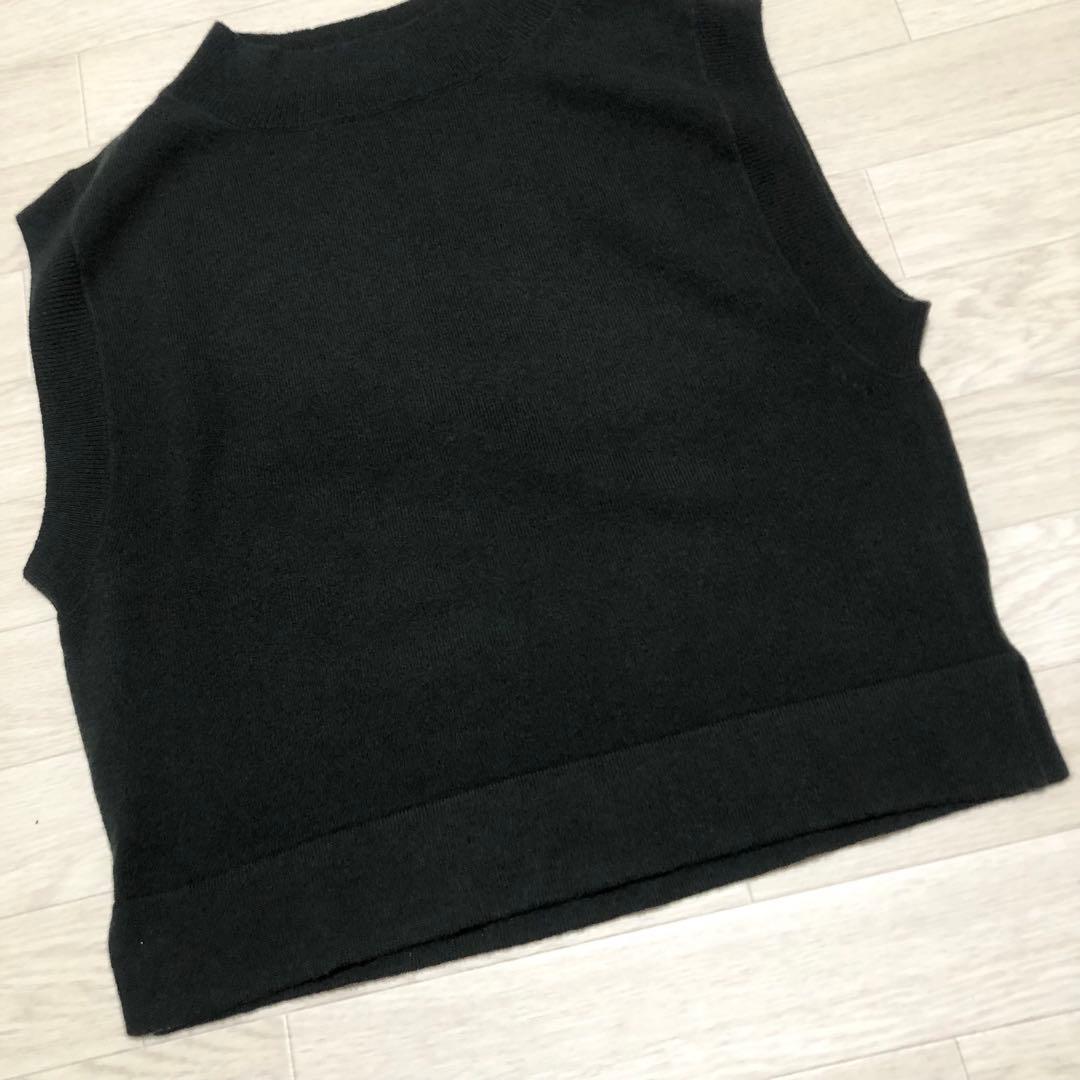 美品　マーガレットハウエル　ウールカシミヤモックネックニットベスト　22年　II