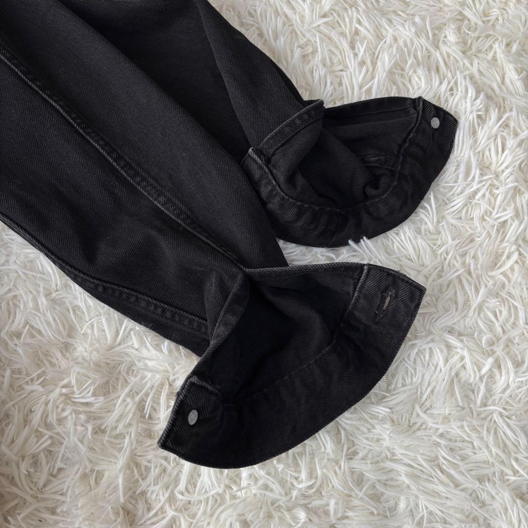 ZARA MAN スタッズ付き Gジャン デニムジャケット XL ブラック 黒