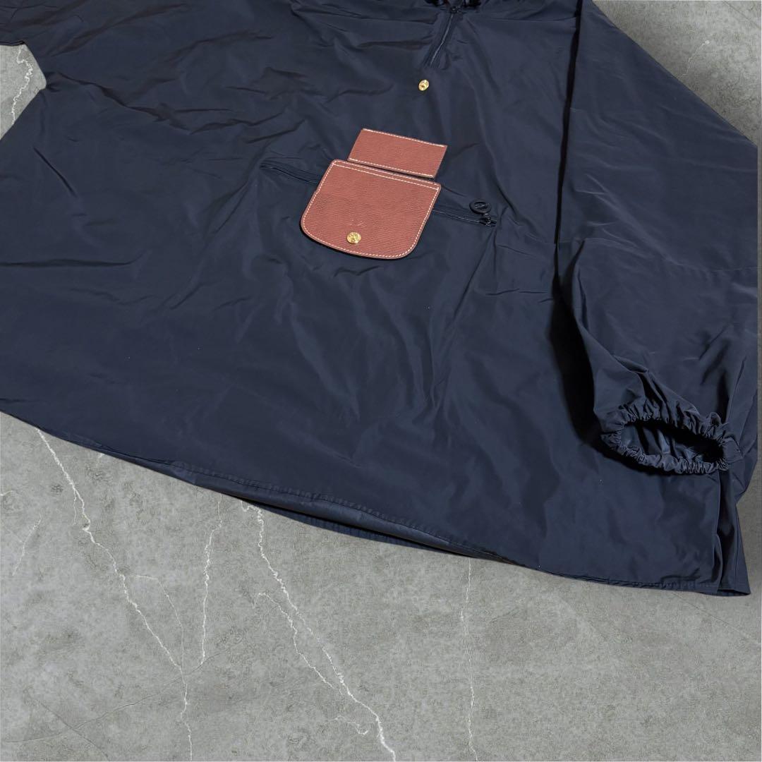 【J18】LONGCHAMP × D’HEYGERE レインポンチョ　ブラック